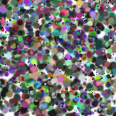 Abstract colorful circles with various colors and sizes