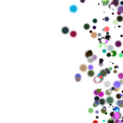 Abstract colorful bokeh effect with blurred background.