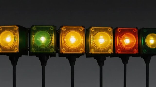 Traffic light row