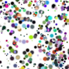 Abstract image of colorful bokeh circles. A visual spectacle of blurred, vibrant lights creating a modern, artistic composition