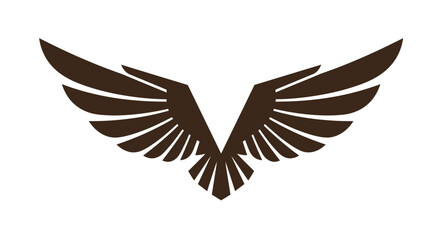 Obraz premium Abstract Wings Vector Logo - Elegant Feathered Design Icon