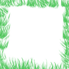 An artistic image of a lush green grass frame