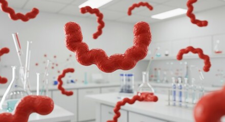 Visualizing infectious microbiology: A stylized depiction of bacteria in laboratory settings