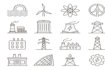 Various energy source icons