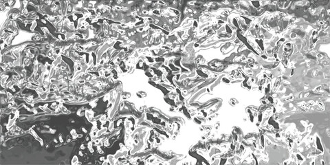 Obraz premium Abstract rendered design of liquid surface with fluid dynamic ripples and shades of gray and white colors