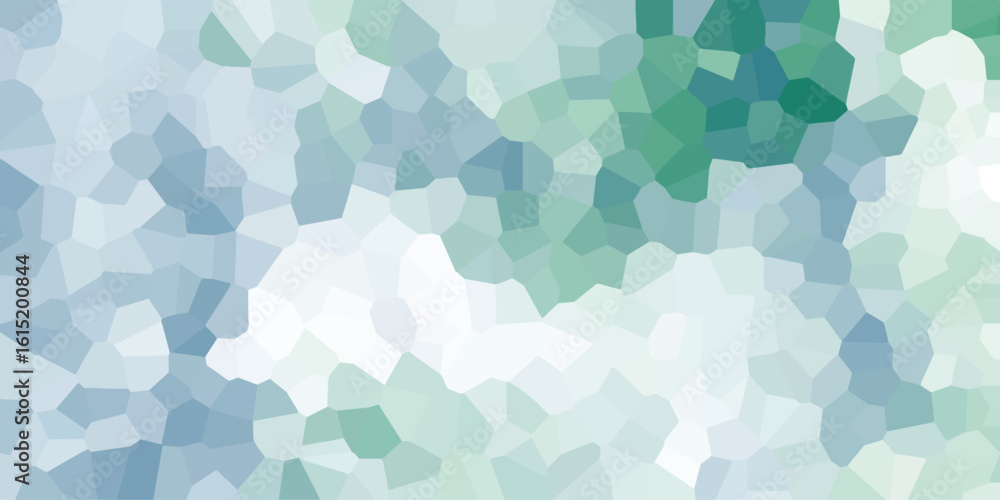 Poster abstract geometric design featuring a mosaic of cool tones and polygon shapes ideal for modern digit