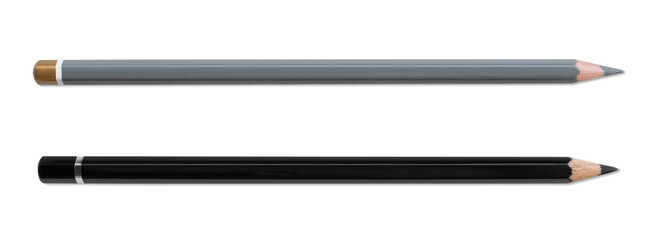 Ballpoint pen isolated in transparent PNG, top view of three pens, business office desk design element