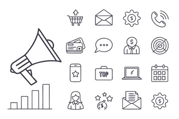 Outline business marketing set