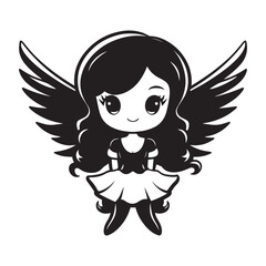 Fairy Angel Chibi Cartoon Illustration Art Logo