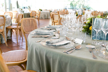 mesa, restaurante, configuracion, boda, decoraciones, interiors, cubertería, cuchillo, servilleta, celebraciones, plata, fiesta, banquete, comida, abastecimiento, mantel, almuerzo