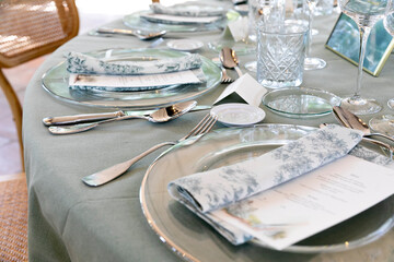 mesa, restaurante, configuracion, boda, decoraciones, interiors, cubertería, cuchillo, servilleta,...