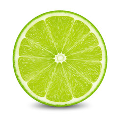 lime on white background