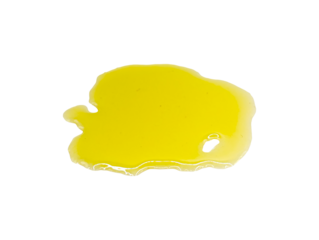 Puddle of olive oil puddle isolated on transparent or white background, png