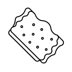 bitten cracker or biscuit icon