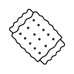 bitten cracker or biscuit icon