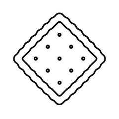bitten cracker or biscuit icon