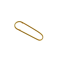 Photo of gold pin isolated on transparent background