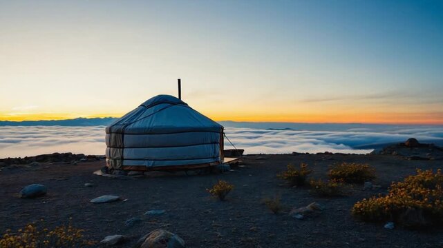Yurt in the countryside.