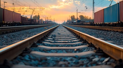 Naklejka premium Railway lines serving commerce