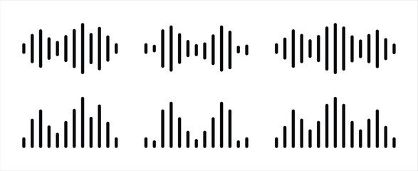 Vector of Audio Sound Wave, Podcast Sound Wave, Sound wave with imitation of sound