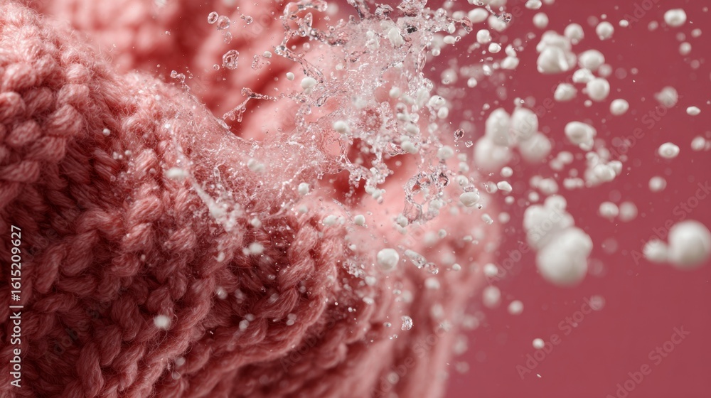Aufkleber pink abstract background with fluffy and dynamic particles creating surreal dreamy explosion motion 