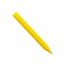 Photo of yellow highlighter pen isolated on transparent background