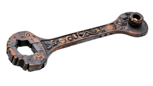 Detailed Rusty Wrench