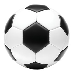 Photo of black and white soccer ball isolated on transparent background