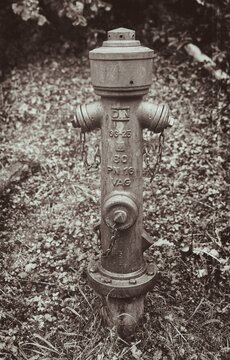 
old functioning and important water hydrant in the mountains