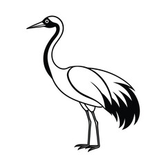 elegant japanese crane design