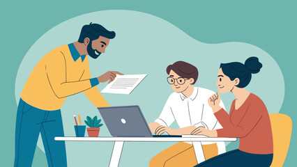 Diverse team collaborating on a project, ideal for website banners or business presentations.