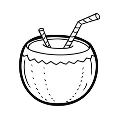 exotic summer beverage in coconut