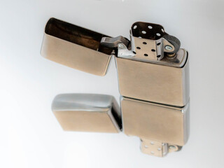 Silver Lighter with morred View. High quality photo