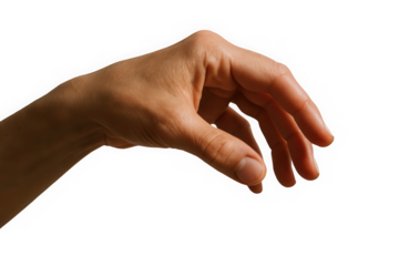 A close-up of a Caucasian male hand reaching out gently, showcasing intricate details of the fingers and palm.