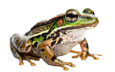 Fototapeta premium Leopard Frog on white background,png