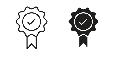 Warranty icon vector in simple flat design, outline.