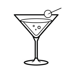line art classic martini