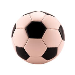 Photo of black and white soccer ball isolated on transparent background