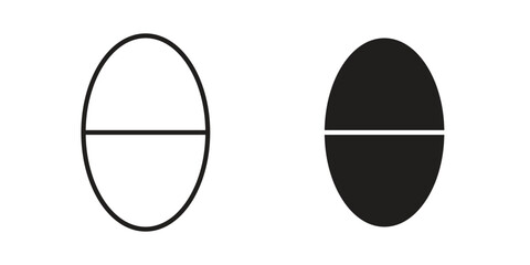 Theta icon vector in simple flat design, outline.