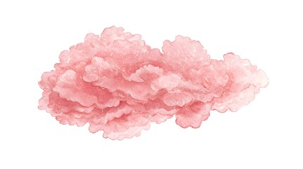 Soft pink cloud-like abstract shape.
