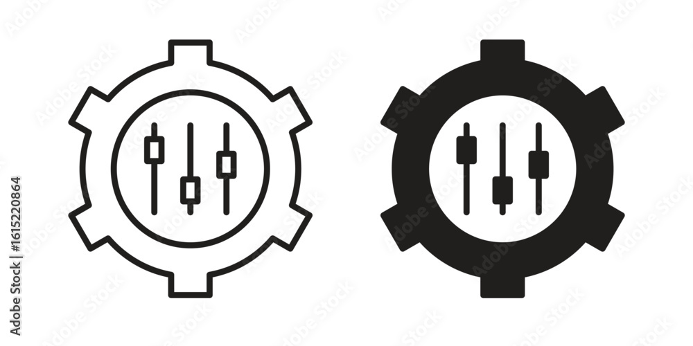 Wall mural mass customization icon vector in simple flat design, outline.