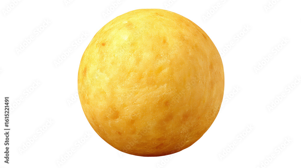 Poster golden bread ball isolated on transparent background with soft texture and round shape