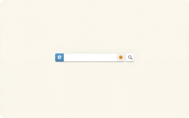 Web browser internet search engine website interface icon on blank find bar background with flat navigation tab button concept or online information sign and empty www exploration url magnifier page.