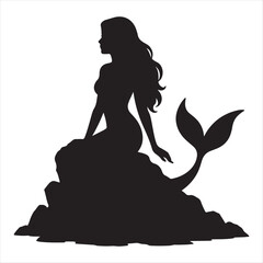 A vector silhouette of a musician playing the violin. A lone performer sits on a stool with a cello nearby in this stark monochrome illustration.