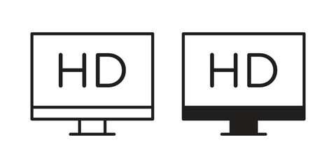 High definition icon vector in simple flat design, outline.