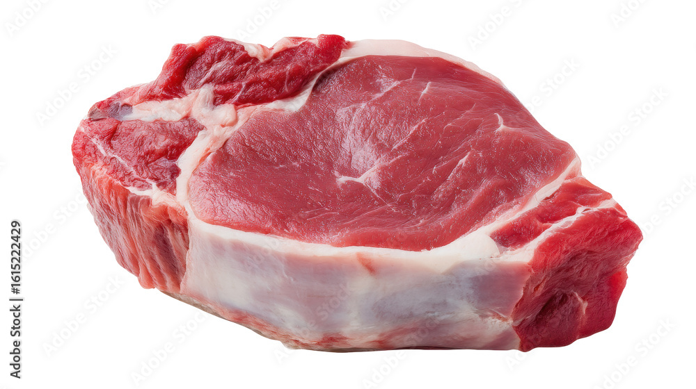 Poster raw fresh meat isolated on transparent background with isolated view