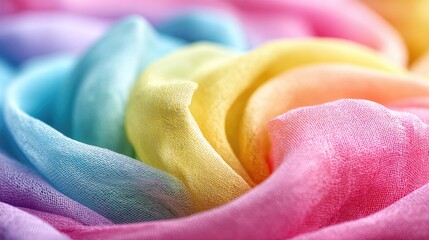 Close-up view of vibrant, multicolored fabric.