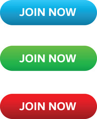Join now button call to action cta web design element vector