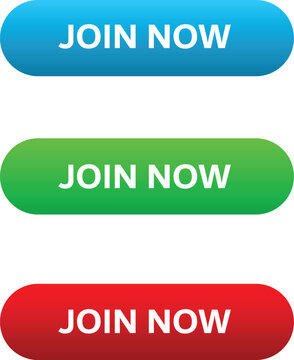 Join now button call to action cta web design element vector