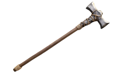 Upright Leveling Staff on White